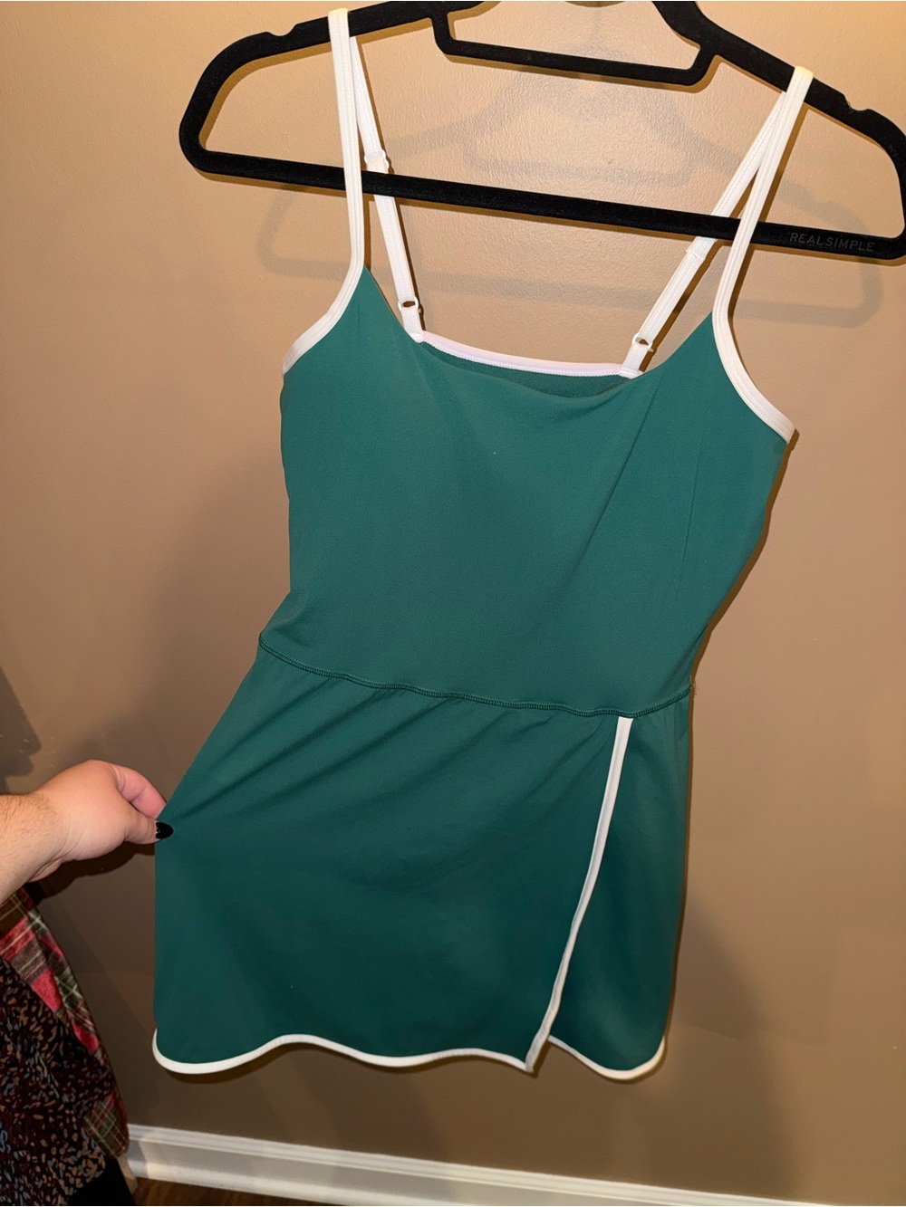 Target Teal Mini Tennis Dress with White Trim and Adjustable Straps